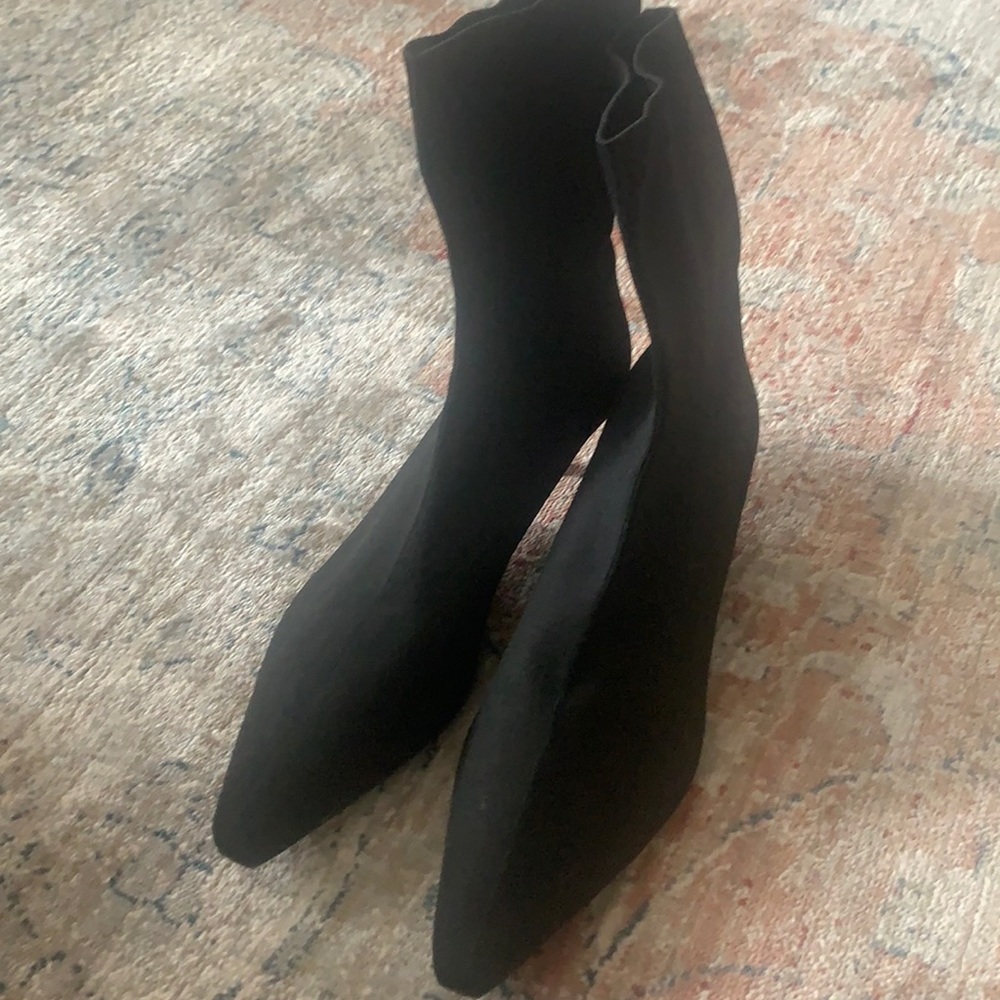Zara kitten heel sock boots